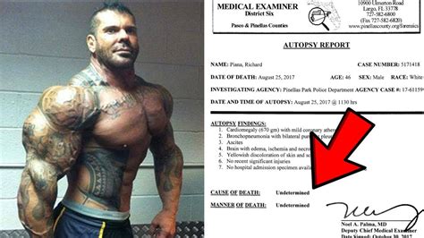 rich piana death autopsy
